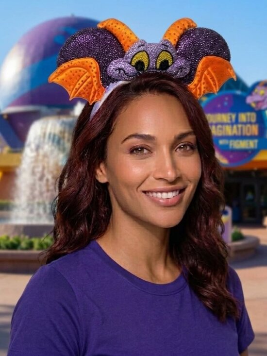 Luxury Hand Rhinestoned Figment Disney Ears One of a Kind main image 4